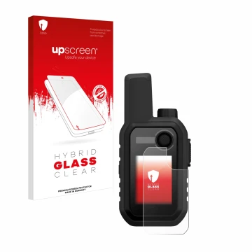 Front side of a product packaging with the brand logo upscreen. Next to it is the device Garmin Alpha 10 K shown with the corr