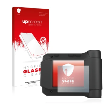 Front side of a product packaging with the brand logo upscreen. Next to it is the device Swissphone s.Quad X35 shown with the 