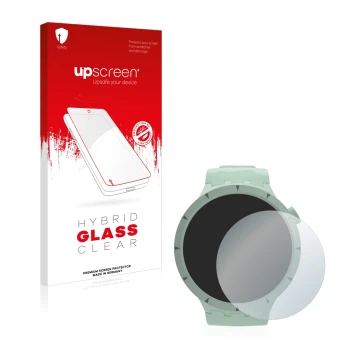 Front side of a product packaging with the brand logo upscreen. Next to it is the device Swatch Big Bold Bioceramic shown with