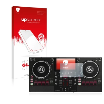 Front side of a product packaging with the brand logo upscreen. Next to it is the device Numark Mixstream Pro shown with the c