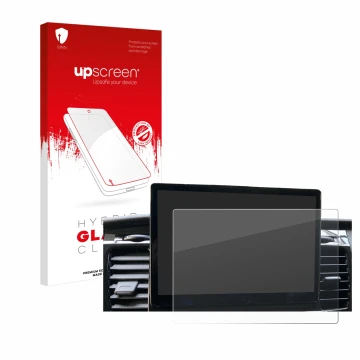 Front side of a product packaging with the brand logo upscreen. Next to it is the device Ford Transit SYNC 4 shown with the co