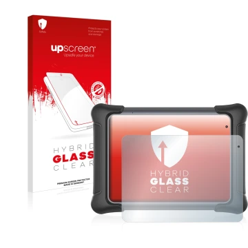 Front side of a product packaging with the brand logo upscreen. Next to it is the device Autel MaxiSys Elite II shown with the
