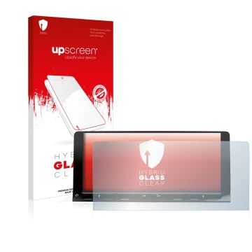 Front side of a product packaging with the brand logo upscreen. Next to it is the device Volkswagen T7 Multivan Life Discover 