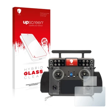 Front side of a product packaging with the brand logo upscreen. Next to it is the device FrSky Tandem XE 2 shown with the corr
