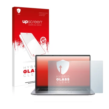 Front side of a product packaging with the brand logo upscreen. Next to it is the device Dell Latitude 9520 2-in-1 shown with 