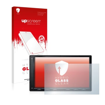 Front side of a product packaging with the brand logo upscreen. Next to it is the device Atoto A6 PF 7 Zoll shown with the cor