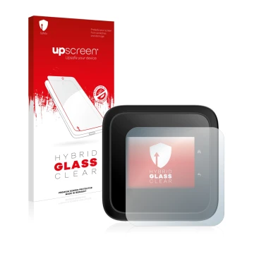 Front side of a product packaging with the brand logo upscreen. Next to it is the device Netgear Nighthawk M6 Pro shown with t