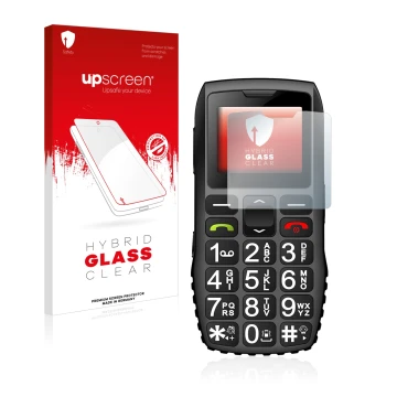 Front side of a product packaging with the brand logo upscreen. Next to it is the device artfone C1 + shown with the correspon