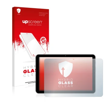 Front side of a product packaging with the brand logo upscreen. Next to it is the device Peaq PET 1008 shown with the correspo