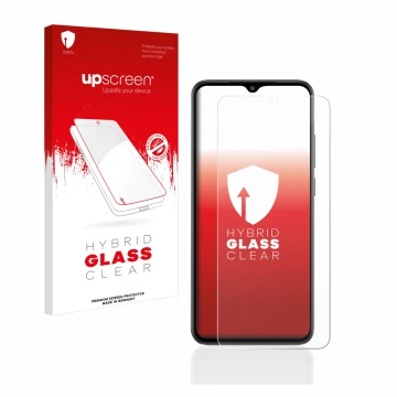 Front side of a product packaging with the brand logo upscreen. Next to it is the device Xiaomi Redmi A2 shown with the corres