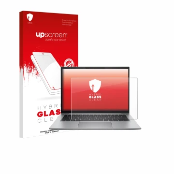 Front side of a product packaging with the brand logo upscreen. Next to it is the device HP Zbook Firefly 14 G9 shown with the