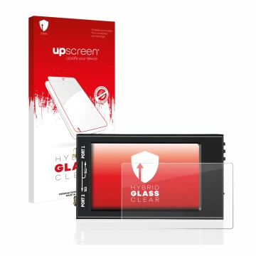 Front side of a product packaging with the brand logo upscreen. Next to it is the device SDRGEEK NanoVNA-F V2 shown with the c