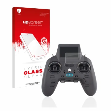 Front side of a product packaging with the brand logo upscreen. Next to it is the device Radiomaster Zorro shown with the corr