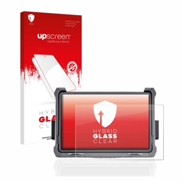 Front side of a product packaging with the brand logo upscreen. Next to it is the device DJI Transmission High Bright Funkmoni