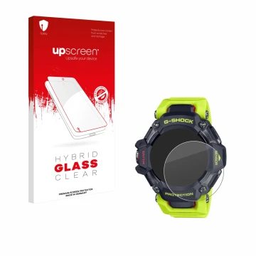 Front side of a product packaging with the brand logo upscreen. Next to it is the device Casio G-Shock GBD-H2000 shown with th