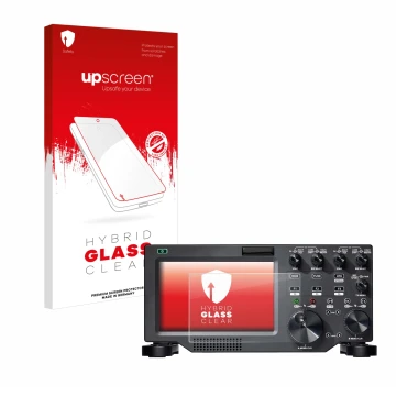 Front side of a product packaging with the brand logo upscreen. Next to it is the device FlexRadio Maestro FLEX-6000 shown wit