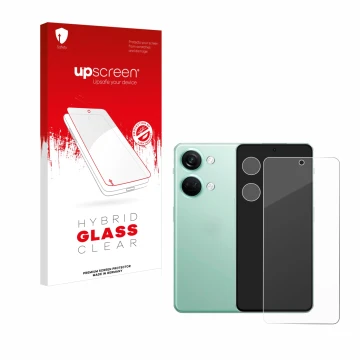 Front side of a product packaging with the brand logo upscreen. Next to it is the device OnePlus Nord 3 5G (Front+Camera) show