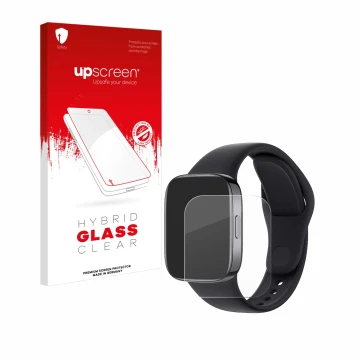 Front side of a product packaging with the brand logo upscreen. Next to it is the device Xiaomi Redmi Watch 3 shown with the c