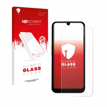 Front side of a product packaging with the brand logo upscreen. Next to it is the device Doro 8200 shown with the correspondin
