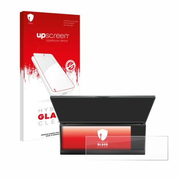 Front side of a product packaging with the brand logo upscreen. Next to it is the device ASUS ROG Zephyrus Duo 16 2023 (ONLY T