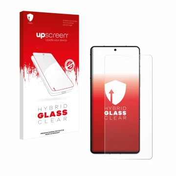 Front side of a product packaging with the brand logo upscreen. Next to it is the device ZTE Nubia Z50S Pro shown with the cor