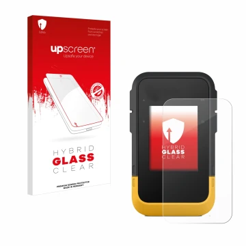 Front side of a product packaging with the brand logo upscreen. Next to it is the device Garmin eTrex SE shown with the corres