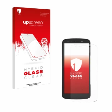 Front side of a product packaging with the brand logo upscreen. Next to it is the device Zebra TC22 shown with the correspondi