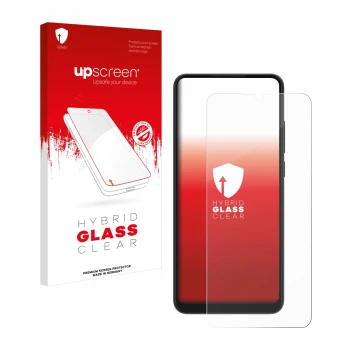 Front side of a product packaging with the brand logo upscreen. Next to it is the device ZTE Blade A52 shown with the correspo