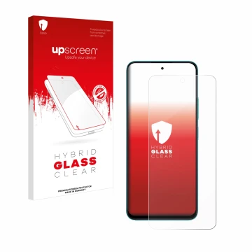 Front side of a product packaging with the brand logo upscreen. Next to it is the device Xiaomi Poco M6 Pro 5G shown with the 