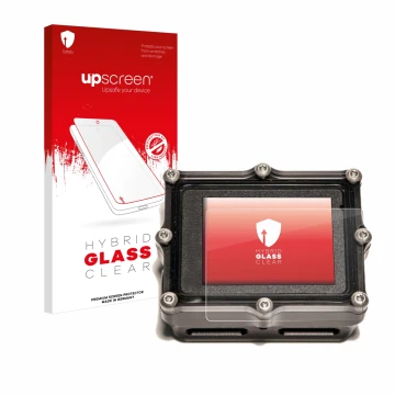 Front side of a product packaging with the brand logo upscreen. Next to it is the device Shearwater Petrel 2 dive computer sho