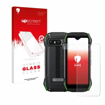 Front side of a product packaging with the brand logo upscreen. Next to it is the device Blackview N6000 (Front+Camera) shown 