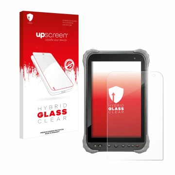 Front side of a product packaging with the brand logo upscreen. Next to it is the device Juniper Systems Cedar CT8X2 shown wit