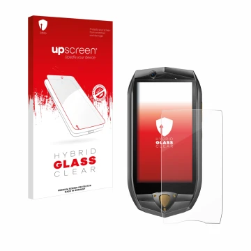 Front side of a product packaging with the brand logo upscreen. Next to it is the device Oukitel K16 shown with the correspond