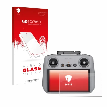 Front side of a product packaging with the brand logo upscreen. Next to it is the device DJI RC 2 shown with the corresponding