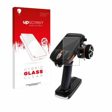 Front side of a product packaging with the brand logo upscreen. Next to it is the device RadioLink RC8X shown with the corresp