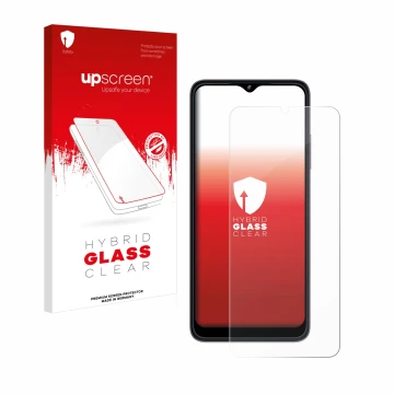 Front side of a product packaging with the brand logo upscreen. Next to it is the device Telekom T Phone (2023) shown with the