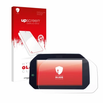 Front side of a product packaging with the brand logo upscreen. Next to it is the device BMW R 1300 GS TFT 6.5