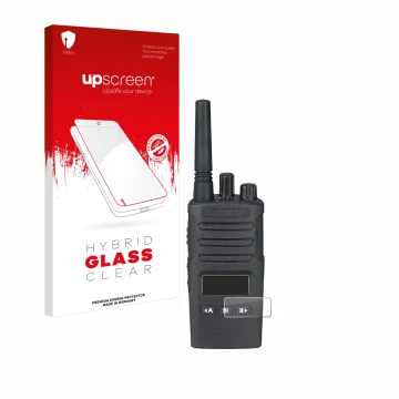 Front side of a product packaging with the brand logo upscreen. Next to it is the device Motorola XT460 shown with the corresp