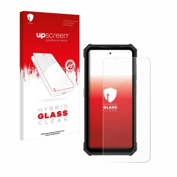 Front side of a product packaging with the brand logo upscreen. Next to it is the device Ulefone Armor 24 shown with the corre