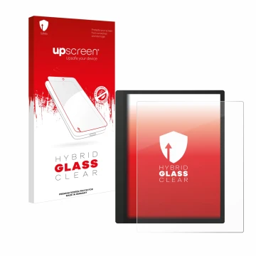 Front side of a product packaging with the brand logo upscreen. Next to it is the device Boox Tab Ultra C shown with the corre