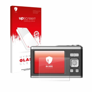Front side of a product packaging with the brand logo upscreen. Next to it is the device Rollei Compactline 10X shown with the