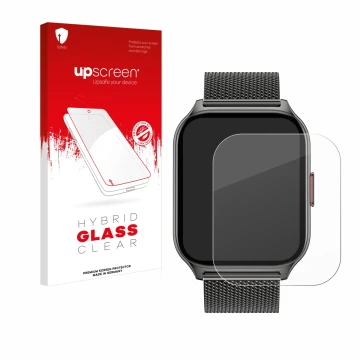 Front side of a product packaging with the brand logo upscreen. Next to it is the device Popglory P95 2