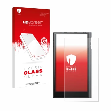Front side of a product packaging with the brand logo upscreen. Next to it is the device Astell&Kern Kann Ultra shown with the