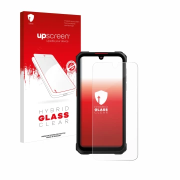Front side of a product packaging with the brand logo upscreen. Next to it is the device Hotwav Cyber 9 Pro shown with the cor