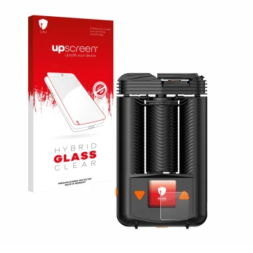 Front side of a product packaging with the brand logo upscreen. Next to it is the device Storz & Bickel Mighty + shown with th