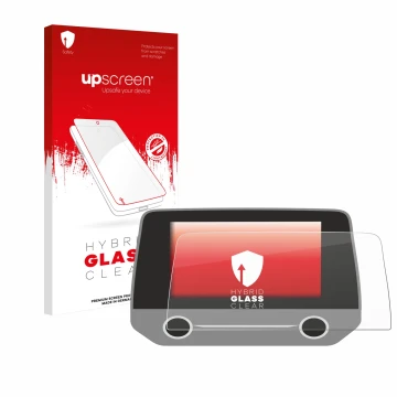 Front side of a product packaging with the brand logo upscreen. Next to it is the device Ford Focus MK4 Sync 3 shown with the 