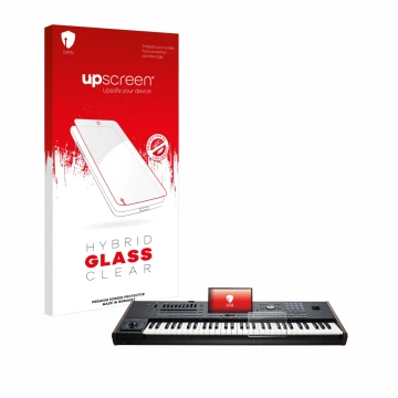 Front side of a product packaging with the brand logo upscreen. Next to it is the device KORG Pa5X shown with the correspondin