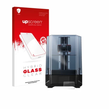 Front side of a product packaging with the brand logo upscreen. Next to it is the device Anycubic Photon Mono X 6Ks shown with