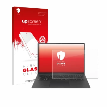 Front side of a product packaging with the brand logo upscreen. Next to it is the device LG gram Pro 17 2024 shown with the co