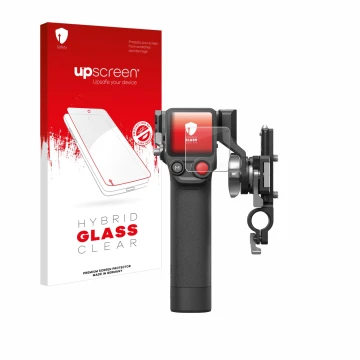 Front side of a product packaging with the brand logo upscreen. Next to it is the device DJI Focus Pro- Grip shown with the co